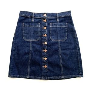 Madewell Denim Button Down Skirt